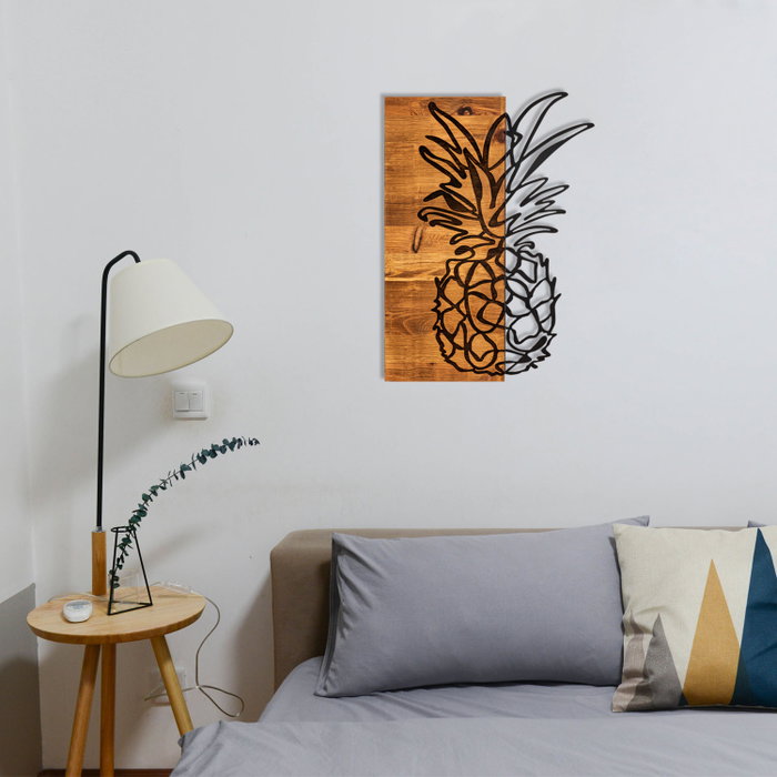 Wallity Bahama Accesorio Decorativo de Pared Negro y Nogal Wallity Bahama Accesorio Decorativo de Pared Negro y Nogal